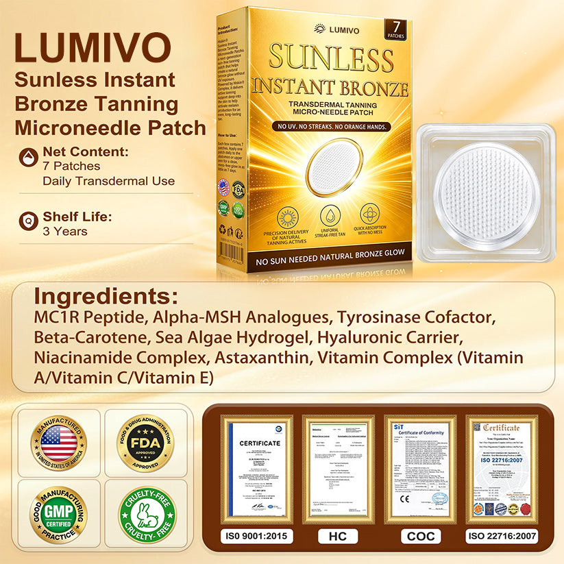 ☀️𝑶𝒇𝒇𝒊𝒄𝒊𝒂𝒍 𝑺𝒕𝒐𝒓𝒆 | ☀️ LUMIVO® 𝐒𝐮𝐧𝐥𝐞𝐬𝐬 𝐈𝐧𝐬𝐭𝐚𝐧𝐭 𝐁𝐫𝐨𝐧𝐳𝐞 𝐓𝐚𝐧𝐧𝐢𝐧𝐠 𝐌𝐢𝐜𝐫𝐨𝐧𝐞𝐞𝐝𝐥𝐞 𝐏𝐚𝐭𝐜𝐡 🇺🇸 (𝐉𝐮𝐬𝐭 𝐨𝐧𝐜𝐞 𝐚 𝐝𝐚𝐲) 𝐕𝐢𝐬𝐢𝐛𝐥𝐞 𝐁𝐫𝐨𝐧𝐳𝐞 𝐆𝐥𝐨𝐰 𝐢𝐧 𝟕 𝐃𝐚𝐲𝐬 ✅ 𝐍𝐨 𝐔𝐕, 𝐍𝐨 𝐎𝐫𝐚𝐧𝐠𝐞, 𝐍𝐨 𝐒𝐭𝐫𝐞𝐚𝐤𝐬, 𝐍𝐨 𝐃𝐇𝐀, 𝐍𝐨 𝐌𝐞𝐬𝐬.