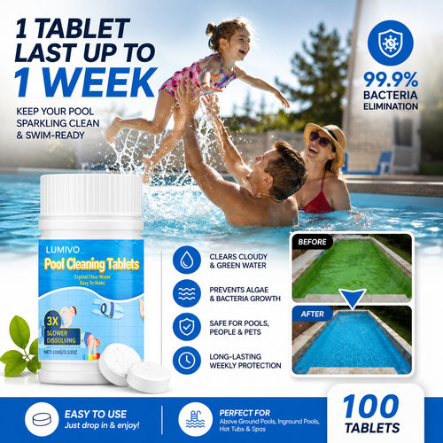 The Next-Gen Pool Purifier is here ✨ 2X Stronger Algae Control, Gentle & Safe for Kids! 👨‍👩‍👧‍👦